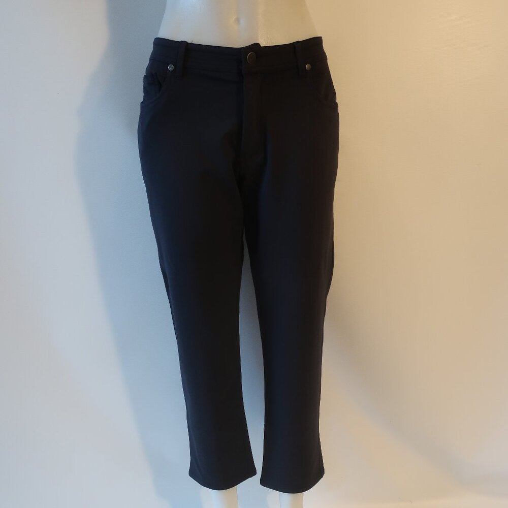 Mens Swet Tailor Dark Navy Blue Flat Front Cotton Spandex Pants 31
